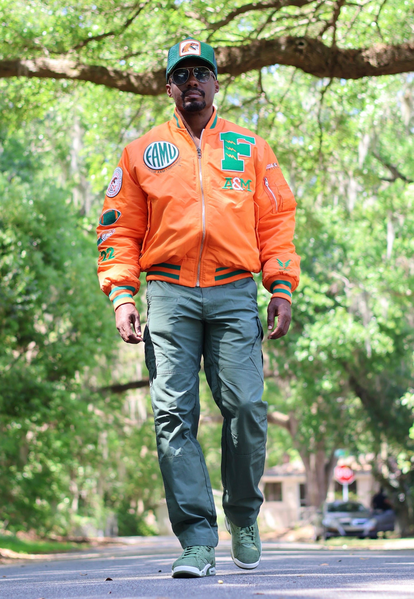 FAMU Bob Hayes Reversible Camo Bomber Jacket