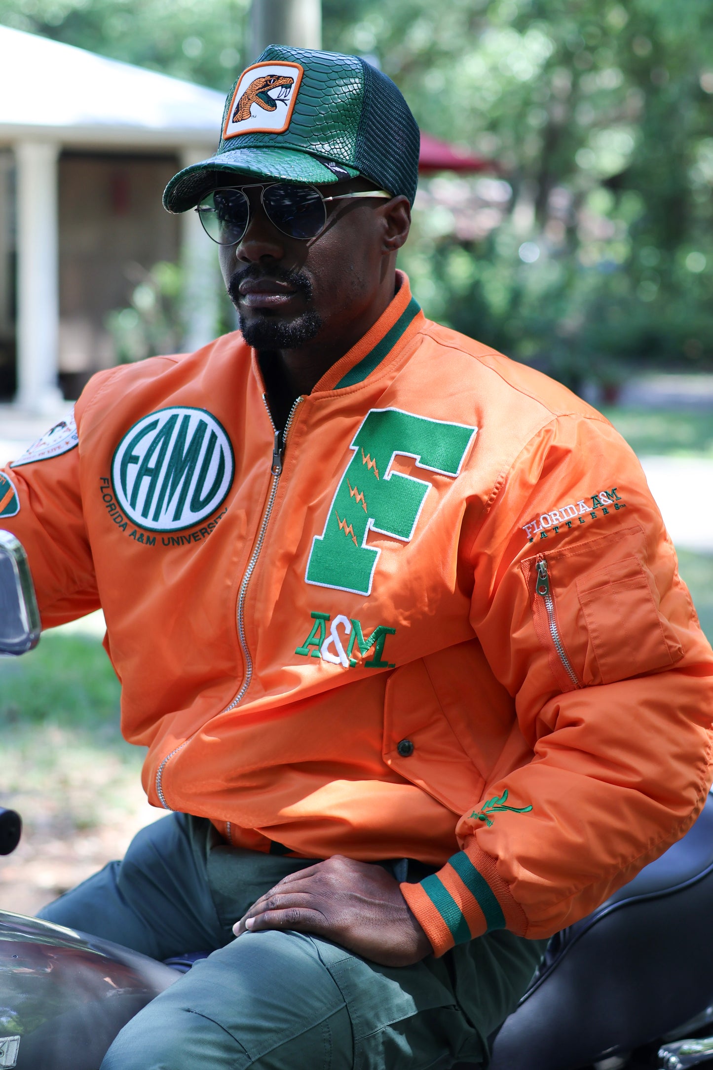 FAMU Bob Hayes Reversible Camo Bomber Jacket