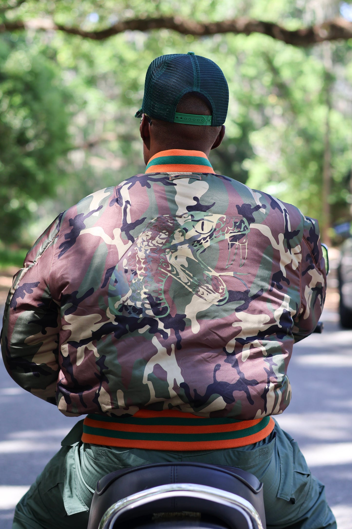 FAMU Bob Hayes Reversible Camo Bomber Jacket