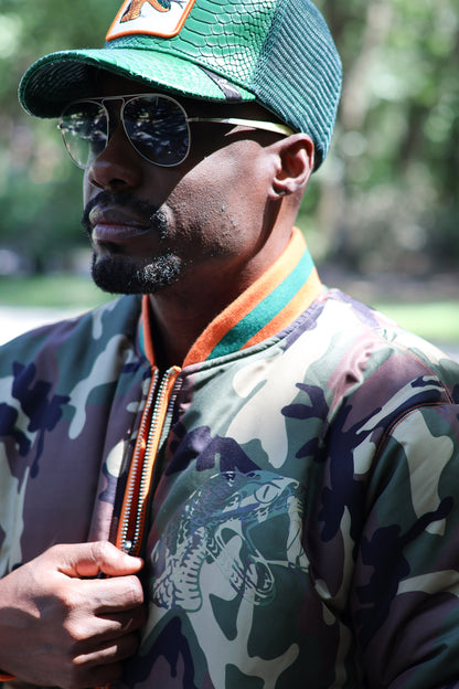 FAMU Bob Hayes Reversible Camo Bomber Jacket
