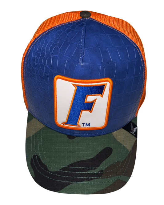 CAMOUFLAGE FAST ‘F’ FLORIDA GATOR TRUCKER