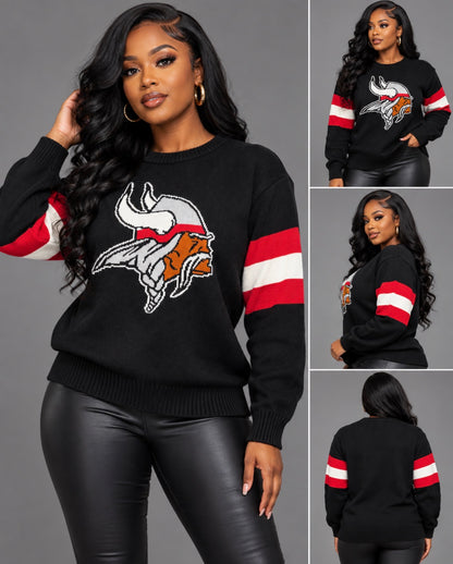 William M. Raines Black VIKING Prep Sweater