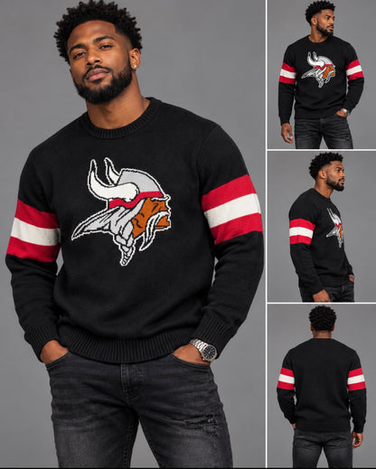 William M. Raines Black VIKING Prep Sweater