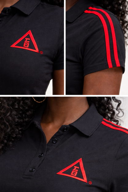 Delta Sigma Theta Polo Tennis Dress Black and Crimson