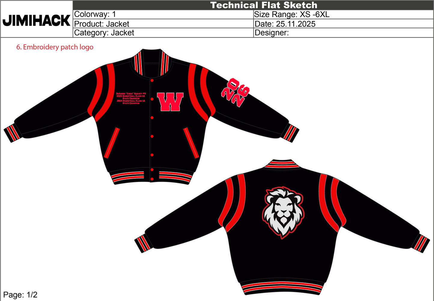 DeAndre Harvey Varsity Jacket