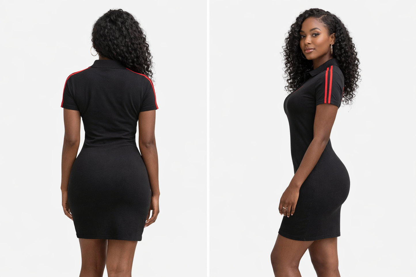 Delta Sigma Theta Polo Tennis Dress Black and Crimson