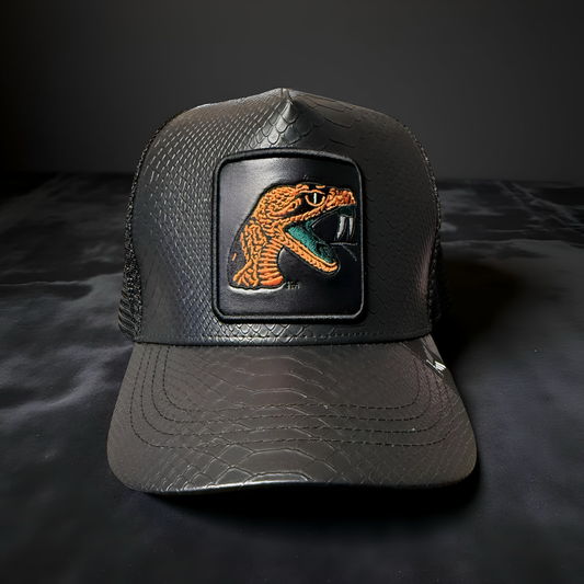 Black Snake Skin Venom Trucker Hat