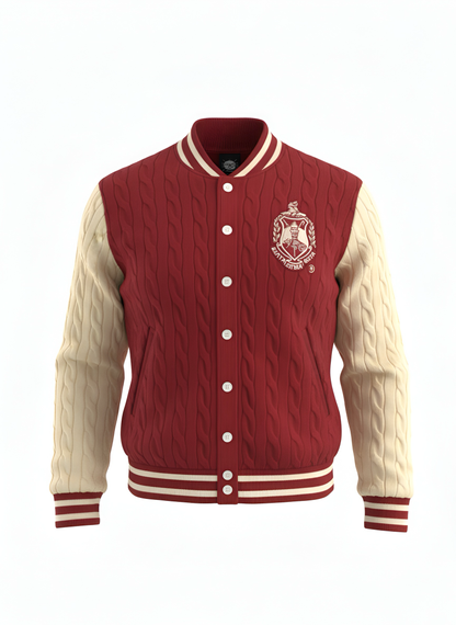 Delta Sigma Theta Cable Knit Button Up Cardigan