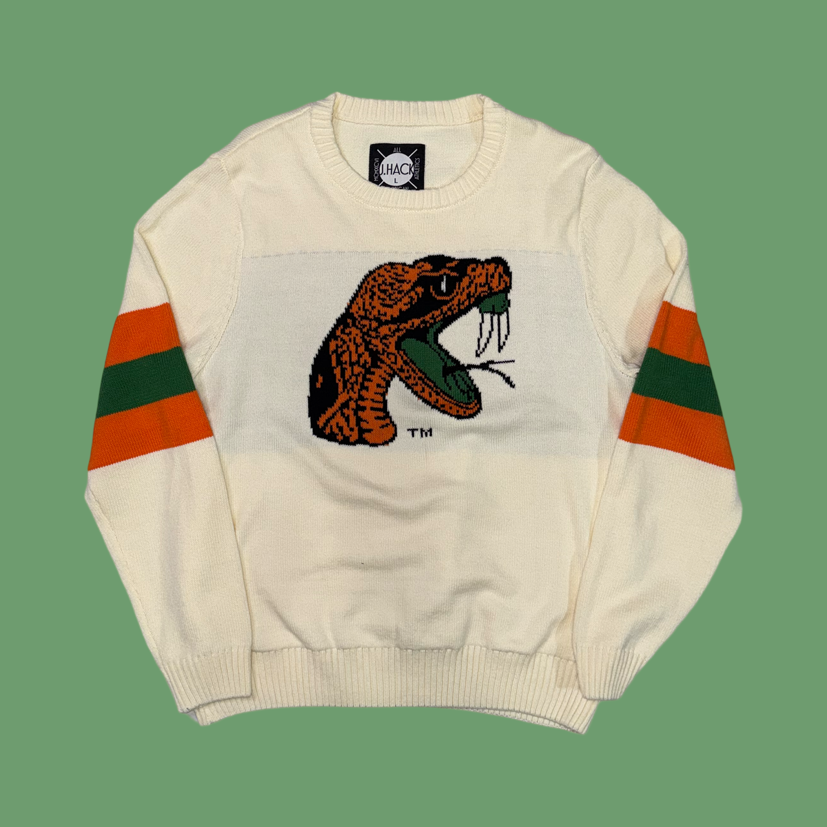 Pink Famu Rattler FAMU RATTLER Cream Prep Sweater – JHackInc