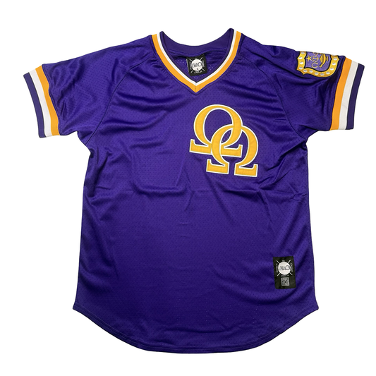 Purple Double Hook Omega Psi Phi Batters Jersey