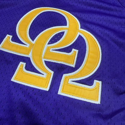 Purple Double Hook Omega Psi Phi Batters Jersey