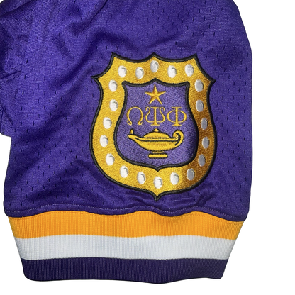 Purple Double Hook Omega Psi Phi Batters Jersey