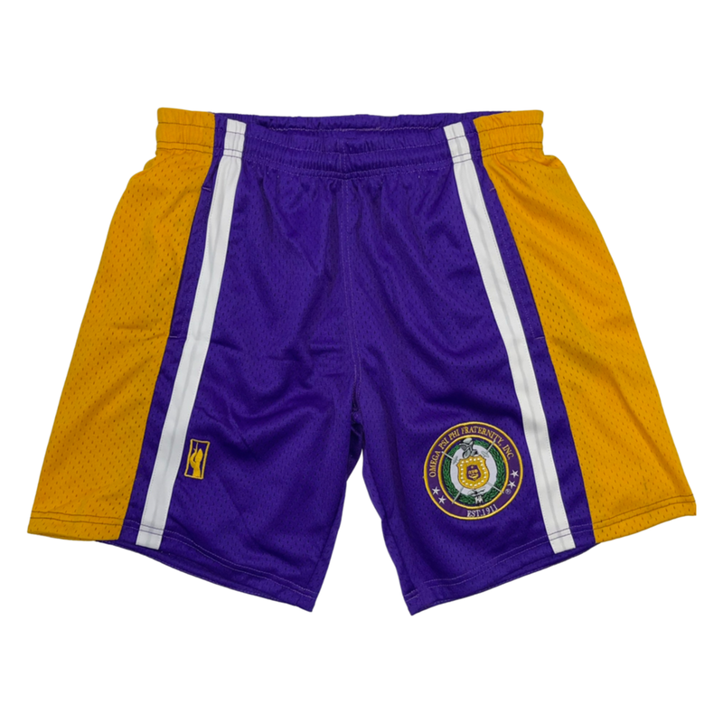 Omega Psi Phi Purple Shield Shorts