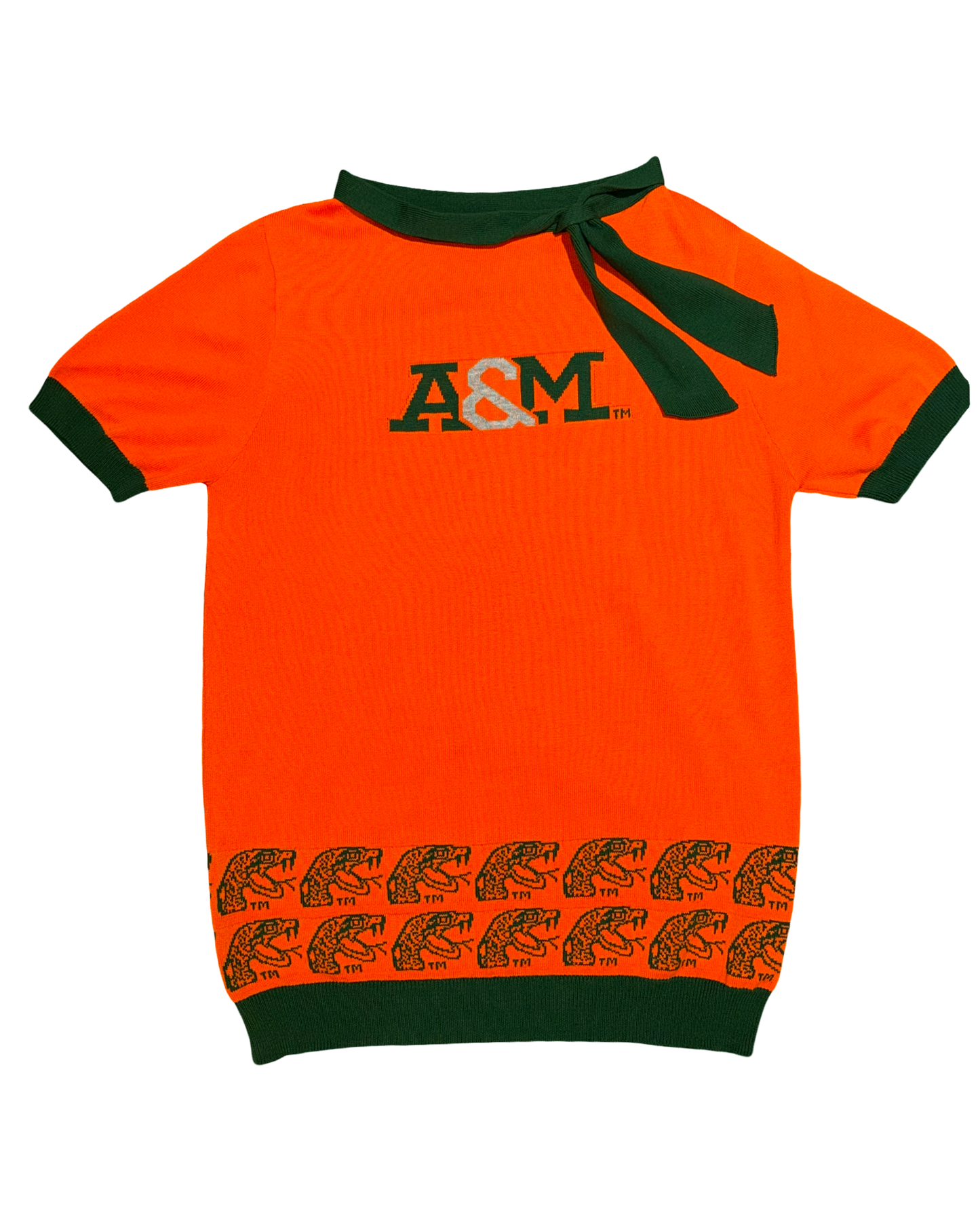 THEE A&M of Florida Scarf Crewneck Top