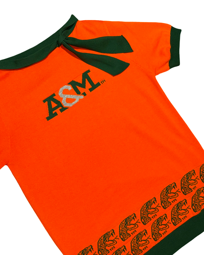 THEE A&M of Florida Scarf Crewneck Top