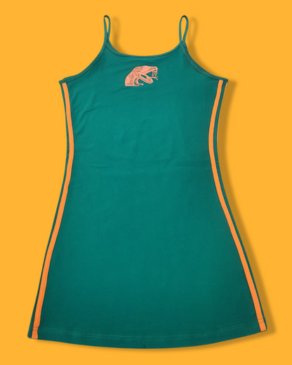 FAMU Green Spaghetti Strap Dress | J. Hack Athletics | JimiHack