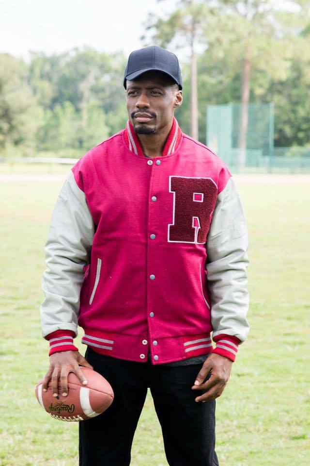 High school shop football letterman jacket