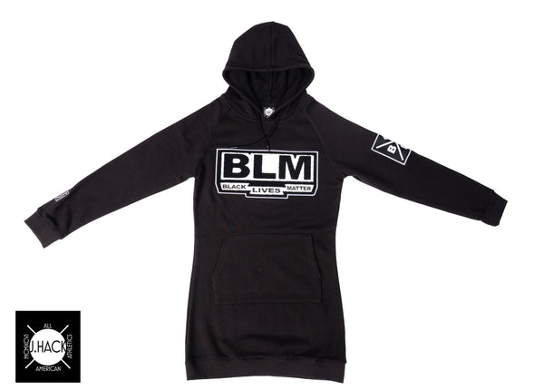 BLM MOVEMENT Hoodie Dress with Chenille Patch | JimiHack